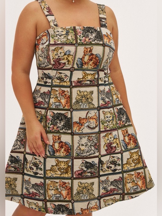 Cider Dresses & Skirts - 🐱Cider viral cat lovers Vintage Vibes Jaquard Mini Tank dress plus size 2XL